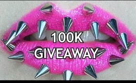 Revisited Pink Spike Lip Art & 100K Subscriber Giveaway!