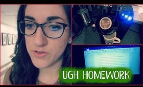 COLLEGE HOMEWORK STRUGGLES | {vlogmas day 3}