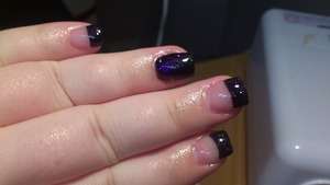 midnight black acrylic nails