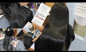 DETAILED SILK PRESS on LONG HAIR 30 INCHES!!