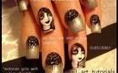 GOTHIC GIRLS W/ VINTAGE REVERSE FRENCH MANICURE LACE SHAWLS: robin moses nail art design tutorial