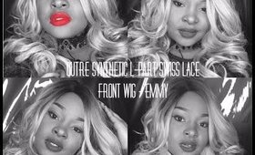 OUTRE SYNTHETIC L-PART SWISS LACE FRONT WIG - EMMY