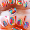 Tie Dye Marble Nails