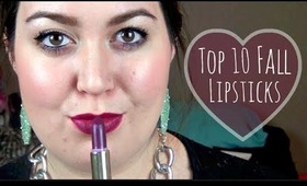 Top 10 Fall Lipsticks (Drugstore) + Lip Swatches