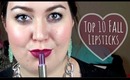 Top 10 Fall Lipsticks (Drugstore) + Lip Swatches