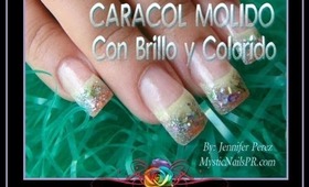 Caracol Molido Brillo Colorido Uñas Primavera Pascua :::... ☆ Jennifer Perez of Mystic Nails ☆