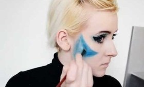 klaaqu.com:electric blue New Year's Eve makeup tutorial