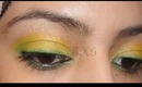 Pakistani/Indian Mehndi Yellow Green Eye Make Up Turorial