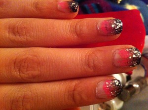 My version of Galaxy nails.