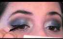 Get Ready With Me!! Smokey Blue Glitter Look