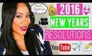 My Goals & Resolutions for 2016 (YouTube, Weight Loss, Life)  + GIVEAWAY!!