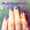 Heart themed nails