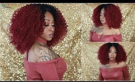 Sensationnel Lace Front Red Curly Wig Review 🎄 HOLIDAY GLAM ☆  SamoreLoveTV  🕊🔥