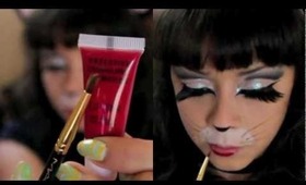 Halloween pin-up kitty cat makeup tutorial