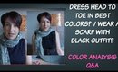 Color Analysis Q&A- Dress Head to Toe in Best Colors? Scarf With Black? | Women In Black