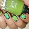 Green matte nail art
