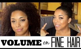 HOW TO | Messy Bun with VOLUME on FINE THIN Natural Hair + 2 OPEN GIVEAWAYS