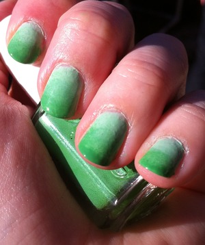 Not too bad for a first time. I used Essie Mojito Madness and Revlon Minted.