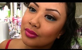 [GetReadyWithMe] :: Teal Glitter & Hot Pink Lips