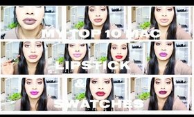 My top 10 Mac Lipstick & swatches