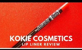 Wednesday Reviews | Kokie Cosmetics | Velvet Smooth Lip Liner in Cardinal Red