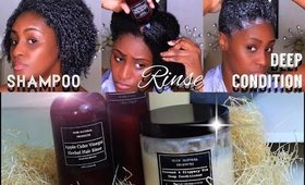 This Week Natural Hair Wash Day Routine with NEW PRODUCTS | Shlinda1