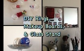 DIY Projects! Dollhouse Rings, Makeup Boards, & Glass Stand