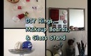 DIY Projects! Dollhouse Rings, Makeup Boards, & Glass Stand