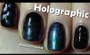 3 Easy holographic nail art designs ♥ Holographic BPS polish review