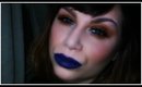 Modern Witch/Grunge/Goth Make-Up | Sepia Eyes & Royal Blue Lips