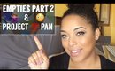 PART 2 of Product EMPTIES #14 | Project 💯 Pan 2017 Intro | Natural Hair Skincare Makeup | MelissaQ