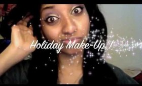 Makeup Tutorial : Holiday Look !  (Purple&&Gold)