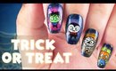 Trick or Treat nail art | Halloween 2017