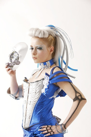 This picture won us to Paris Collection Audition 2011. And this July 2nd we invited to be a backstage makeup artist for Paris Collection in Paris for Jeremy Bueno couture design.  I did the body painting and dress remake. Two of other friends did the makeup & hair style.