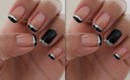 Black French Manicure That's Perfect for New Year's