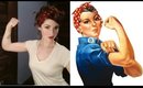 Halloween Rosie the Riveter / Pin up girl makeup & hair tutorial