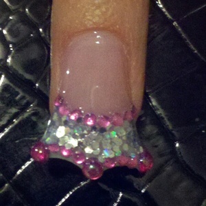 A princess crown tip done with acrylic