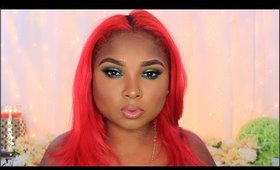Green Smokey eyes and nude lip - Full Face Tutorial - Queen Rozenblad