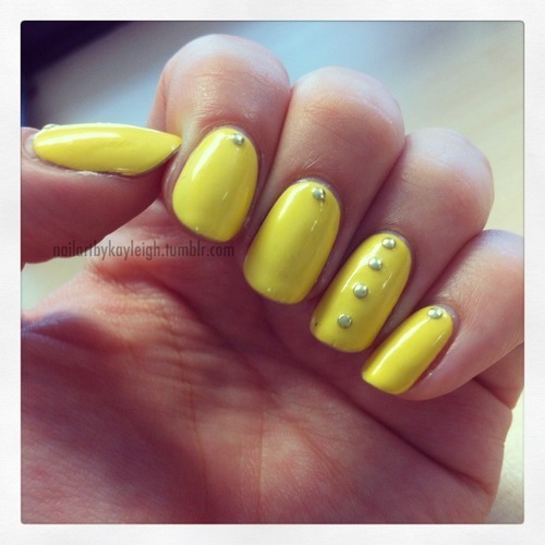 Yellow and flat studs | Kayleigh K.'s Photo | Beautylish
