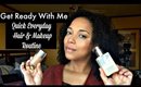 GRWM | Quick Everyday Natural Hair & Makeup Routine | NaturallyCurlyQ