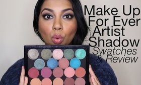 NEW Make Up For Ever Artist Shadows Swatches & Review | YazMakeUpArtist