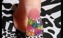 Requested: Acrylic Nail: Neon Colors Wide Tip Cheetah Print