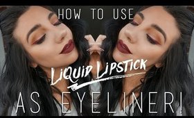 How To Use Liquid Lipstick as Eyeliner | Quinnface