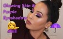 Glowing Skin and Purple Eyeshadow Tutorial | MakeupByFashionsvixen