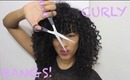 Trimming Curly Bangs ♥ Dry Cutting Method