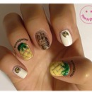 Pineapple Nail Art - PinkNSmiles