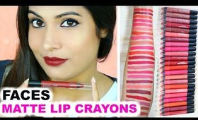 Faces Ultime Pro Lip Crayon | GIVEAWAY+ SWATCH+ REVIEW | ShrutiArjunAnand