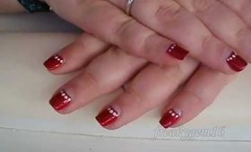 Ruby Red Elegant Nail Art Tutorial