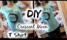 DIY Crescent Moon T shirt │ How to make your own shirt │ T Shirt Reconstruction