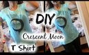 DIY Crescent Moon T shirt │ How to make your own shirt │ T Shirt Reconstruction
